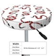 thumbnail image 4 of Xecao's Red Snake Print Stool Covers offer stylish, washable protection for PU round bar stools, perfect for home or commercial use., 4 of 7