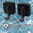 thumbnail image 3 of TigerX [2 PCS] Polished Black Stainless Steel Robe/Towel/Coat Hooks, Helpful Home Organizer, German Technology No-Drill Glue, No Requirement for Excellent DIY Hand-on Skills to Install, 3 of 7