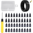 thumbnail image 1 of Kit de Clous en Caoutchouc pour Réparation de Pneus avec 2 Tailles, Vis sous Vide pour Bouchons de Pneus, Outil de Réparation Rapide Automobile Robuste, Clou de Réparation de Pneus en Auto-Service Adapté pour Voiture Moto Jeep, 1 of 7