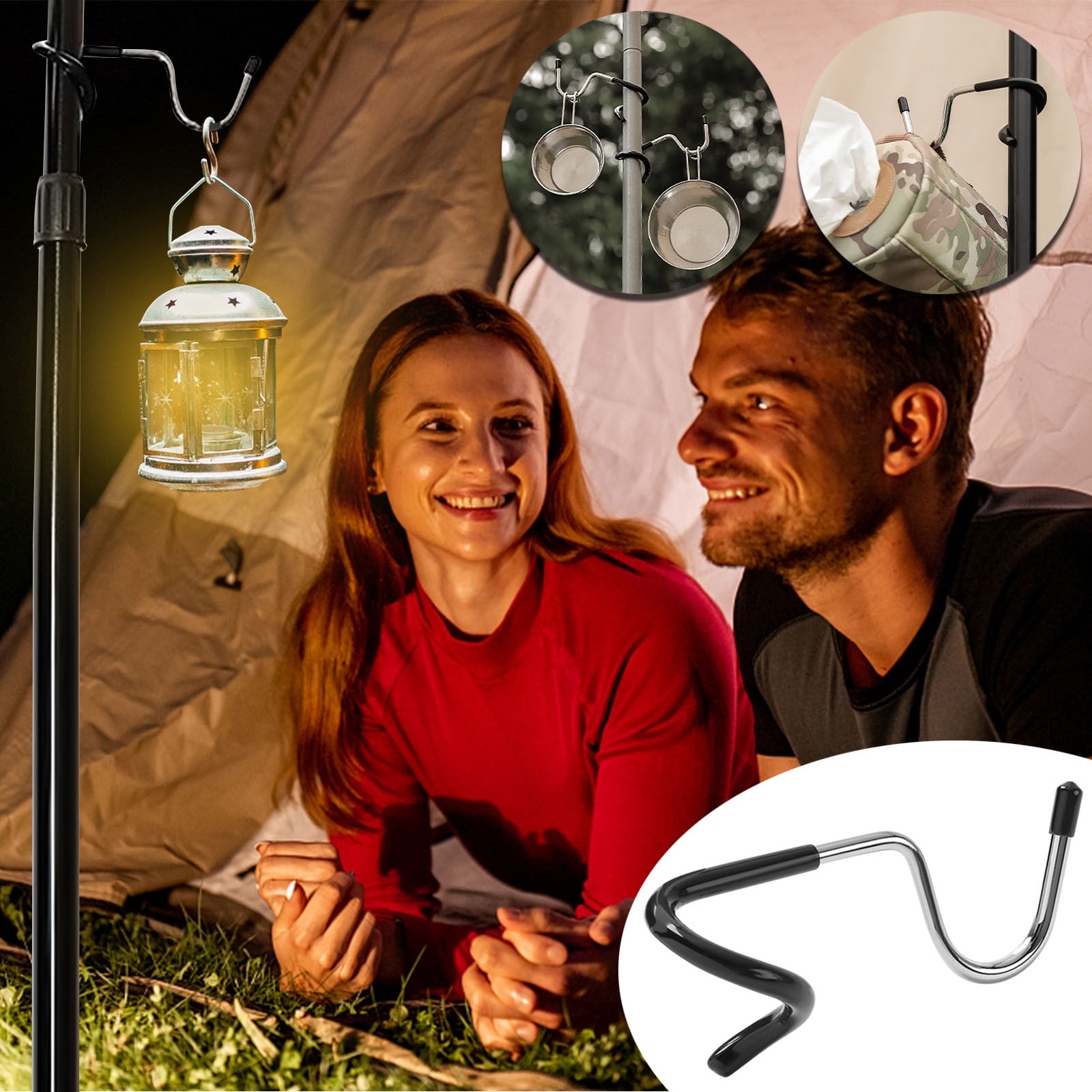 EQWLJWE Outdoor Camping Light Pole Hook Multifunctional Camping Non-slip Mini Light Stand Hook Camping and Hiking Supplies Holiday Clearance
