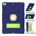 thumbnail image 2 of iPad 10.2 Case 7th Generation, Allytech Hybrid Dual Layers Heavy Duty Shockproof Defender Build Kickstand Drop Protection Case Cover for Apple iPad 7th Gen 2019, Navyblue/Olivine, 2 of 7