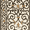 Ivory/Dark Brown, variant on SAFAVIEH Chelsea Aragon Geometric Borders Wool Area Rug, Black, 1'6" x 3' Semicircle