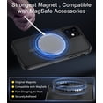 thumbnail image 4 of for iPhone 12 / 12 Pro Case Compatible with MagSafe, Translucent Matte Shockproof Phone Case Cover - Black, 4 of 7