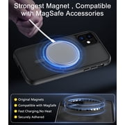 Compatible for iPhone 12 / 12 Pro Case with Magnetic, Translucent Matte Shockproof Phone Case Cover - Black