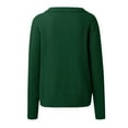 thumbnail image 3 of DuoJiaJ Women's Pullover Sweater Stylish Knit Top For Casual Outings Comfortable Fit Versatile Everyday Wear Perfect For Spring Fall And Winter Womens Blouses Long Sleeve Green XXL, 3 of 5