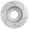 thumbnail image 3 of Brake Rotor Drilled Slotted Front Coated Pair For Hyundai Entourage Kia Sedona, 3 of 9