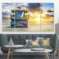 thumbnail image 1 of Lever de Soleil sur la Plage de Miami - Grande Toile Murale Art, 1 of 3