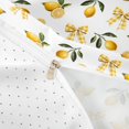 thumbnail image 4 of spefrowx Watercolor Lemon Bow Duvet Cover Queen for Girls, Yellow Fruit Checkered Ribbon Queen Bedding, Reversible, 3pcs, 1 Duvet Cover and 2 Pillowcases, 4 of 6