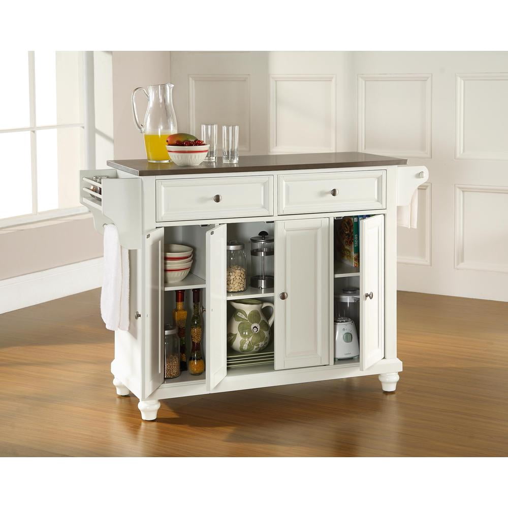 Crosley Furniture Cambridge Stainless Steel Top Full Size Kitchen Island