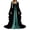 Green 21, variant on Karymi Plus Size Dresses Vintage Gothic Maxi Dress Two Piece Outfit, Velvet Long Flare Sleeve Open Robe with Lace Up Inner Gown