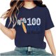 thumbnail image 5 of Camisetas de Cuello de Tripulación de Manga Corta para Mujeres Carta Impresa Camiseta 95% Poliéster 5% Spandex, Manga Corta Cuello Redondo Top Casual para Diario, 5 of 5