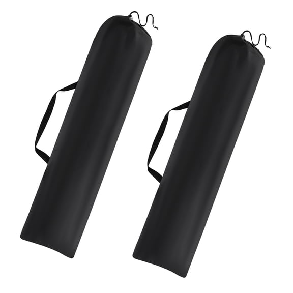 Camping Chair Bag Replacement, Folding Chair Carry Bag Tear-Resistant Portable with Shoulder Strap & Drawstring 49 x 14" & 2Pcs & Black - Fit for (Camp Chairs/Hammock/Tripod)