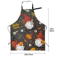 thumbnail image 6 of XMXT 1 Pcs Waterproof Kitchen Cooking Apron, Halloween Elf Print Adjustable Aprons for Women Men with Pockets, 6 of 9
