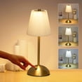 thumbnail image 2 of Cordless Table Lamp Modern LED Desk Lamp Touch Control Dimmable Bedside Lamp 3 Light Colors Rechargeable for Bedroom Living Room Bars Restaurants Coffee Shop, 2 of 9