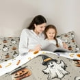 thumbnail image 5 of Feelyou Funny Ghost Bat King Size Comforter Sets, Magical Pumpkin Bedding Comforter Set, Halloween Theme Reversible Bedding Set, Lightweight Room Decor,3-Piece, 5 of 8