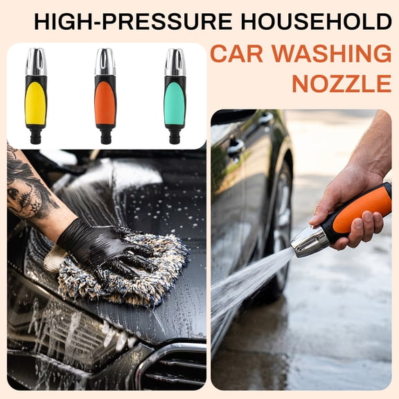 6.2" High Pressure Garden Hose Nozzle, Adjustable Twist Water Sprayer Attachment for Car Washing, Plant Watering & Patio Cleaning (1 Pc)