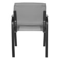 thumbnail image 5 of Guest Chair in Charcoal Gray Faux Leather in Black Finish Frame, 5 of 10