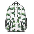 thumbnail image 3 of Tractor and Tractors White Pattern Backpack for School, Cute School Bag with Adjustable Shoulder Straps and Padded Back, 16.9"x12.6"x5.9", 3 of 4