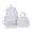 White, variant on 3-Piece Dot Bow Pattern Knapsack Set, Nylon Preppy Campus Bookbag with Lunch Tote & Pencil Pouch, Charm Decor Daypack for Outdoor Picnics, 15.35 Inch (White)