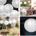 thumbnail image 3 of Naler 4 Size 10 Pcs White Paper Lanterns with 10x LED Lights for Home, Party & Wedding Decorations, 3 of 7