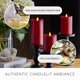 thumbnail image 5 of Velas LED sin llama Luminara Burgundy, juego de 3 con mando a distancia, 5 of 8