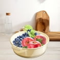 thumbnail image 3 of Double Layer Vegetable Washing Basket | Salad Spinner Alternative | Kitchen Produce Cleaner and Drainer | Food Prep Colander with Removable Strainer | Dishwasher Safe Plastic for Home Use, 3 of 5