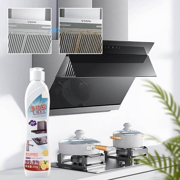 Crema limpiadora multiusos | Eliminador de cal y grasa de cocina | Limpiador de ollas y sartenes de acero inoxidable | Pasta segura y eficaz
