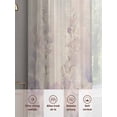 thumbnail image 6 of Watercolor Lavender Sheer Curtains 63 Inch Length 2 Panels Set, Country Spring Field Leaf Wildflower Voile Window Treatment Rod Pocket Curtains Sheers Drapes for Bedroom/Living Room/Kitchen 52x"63"x2, 6 of 7