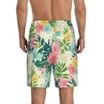 thumbnail image 3 of Gaeub Tropical Flowers Printed Men's Short Pajama Pants, Lightweight Lounge & Sleep Bottoms Keep You Cool - 4X-Large, 3 of 9