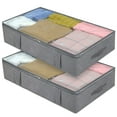 thumbnail image 4 of FUTUREORYY 2Pcs Storage Bins for Under Bed Non-Woven Cloth Rectangular Shape with Window Design for Family Use, 4 of 7