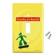 thumbnail image 2 of Gumby On Board - Skateboarder Skater Plastic Wall Decor Toggle Light Switch Plate Cover, 2 of 4