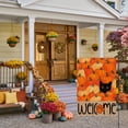 thumbnail image 4 of Sm:)e Fall Garden Flag 12x18 Inch Double Sided - Seasonal Decorative Flag Rustic Autumn Outdoor Yard Decor, Pumpkins and Black Cat, 4 of 7