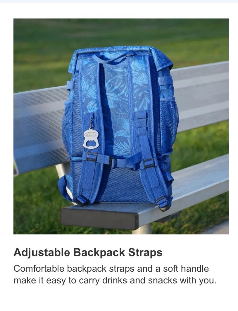 Tommy Bahama Backpack Cooler (18.5Lx7Wx11D", Vibrant Blue)