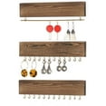 thumbnail image 2 of Jewelry Organizer Wall Mounted - Rustic Wood Necklace Organizer, Set of 3, 2 of 7