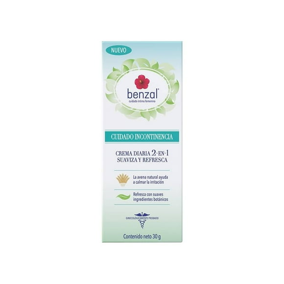 Crema íntima Benzal diaria 2 en 1 cuidado incontinencia 30 g