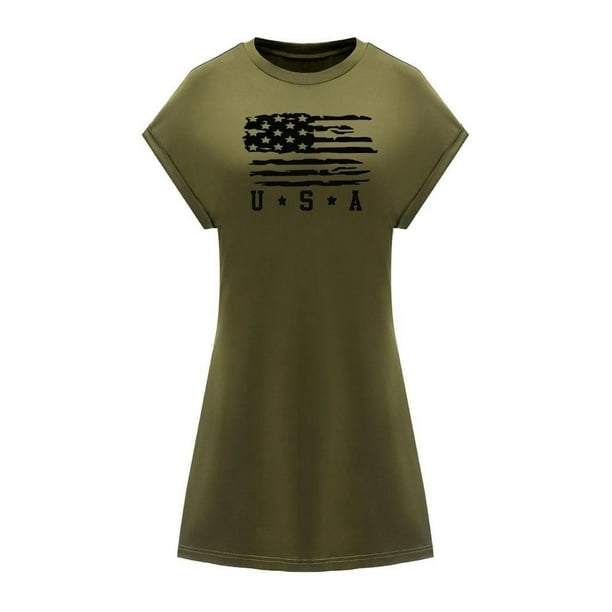 Vestido de verano para mujer, vestido formal con cuello redondo, para trabajo de oficina, vacaciones, M