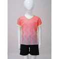 thumbnail image 2 of Xnihocha Soccer Uniforms for Kids Boys Football Jersey V Neck Practice T Shirt and Sport Shorts Set Pink 4XS, 2 of 6