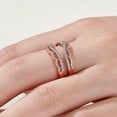 thumbnail image 4 of Newshe AAAAA Cubic Zirconia Wedding Ring Enhancer Guard for Engagement Rings Bridal Rose Gold White Sterling Silver Band Size 5, 4 of 7