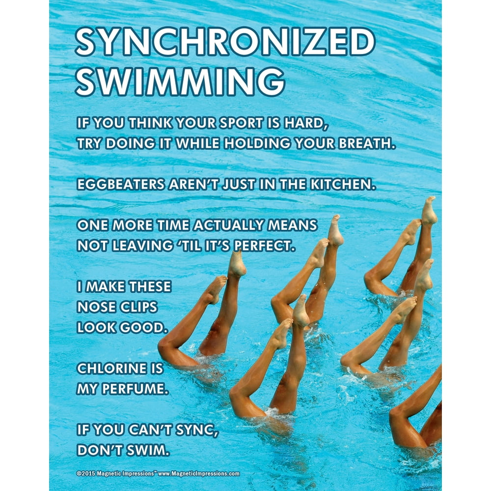Unframed Synchronized Swimming 8" x 10" Sport Poster Print Walmart