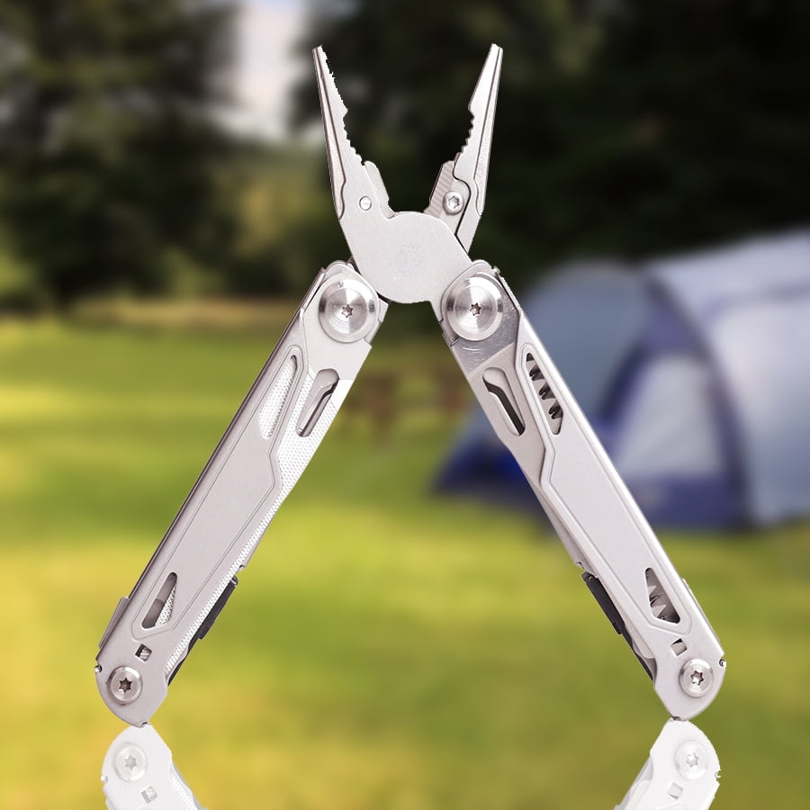 YA YATECH 19-in-1 Multitool Pliers, Stainless Steel Multi-Purpose Tool with Sheath, Foldable Pocket Knife, Saw, Screwdriver, Ruler for Camping, Hiking, Home Repair, EDC Gear