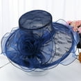 thumbnail image 3 of Cheers.US Women's Wide Brim Kentcky Derby Hats Foldable Lace Sun Hat Church Tea Party Fascinator for Horse Race Wedding, 3 of 7