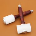 thumbnail image 4 of Martillo de talla de cuero 2 piezas, mazo de artesanía en cuero, martillo de mango de madera de nailon, mazo de martillo de talla de cuero para estampación de bricolaje, herramienta de cuero, 4 of 5