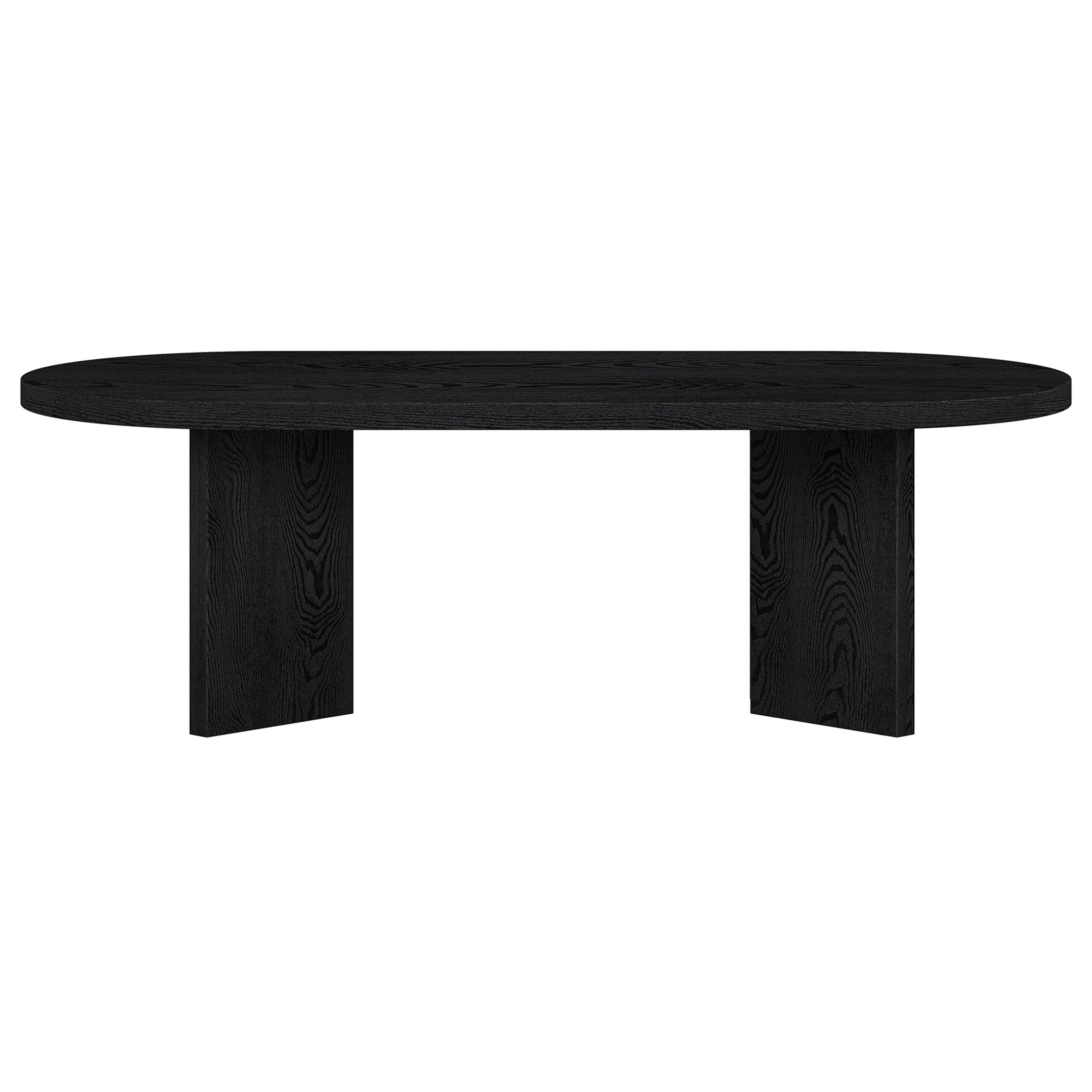 Evelyn&Zoe Scandinavian 48" Wide Black Grain Coffee Table