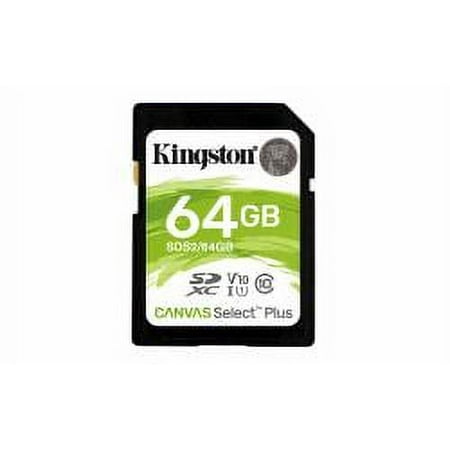 UPC: 0740617297973 | Kingston 64GB SDXC Canvas Select Plus 100MB/s Read Class 10 UHS-I U1 V10 Memory Card SDS2/64GB