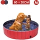 thumbnail image 1 of Piscina para perros, piscina para perros para perros grandes y pequeños, piscina plegable para perros, segura en PVC y respetuosa con el medio ambiente, bañera para perros de 80 cm Namotu MZQ-0148, 1 of 7