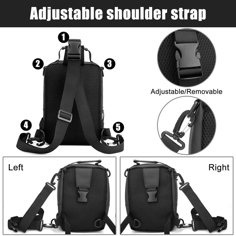 Mens Shoulder Bag Men Sling Crossbody Soft Chest Bags Nylon Casual Backpack  