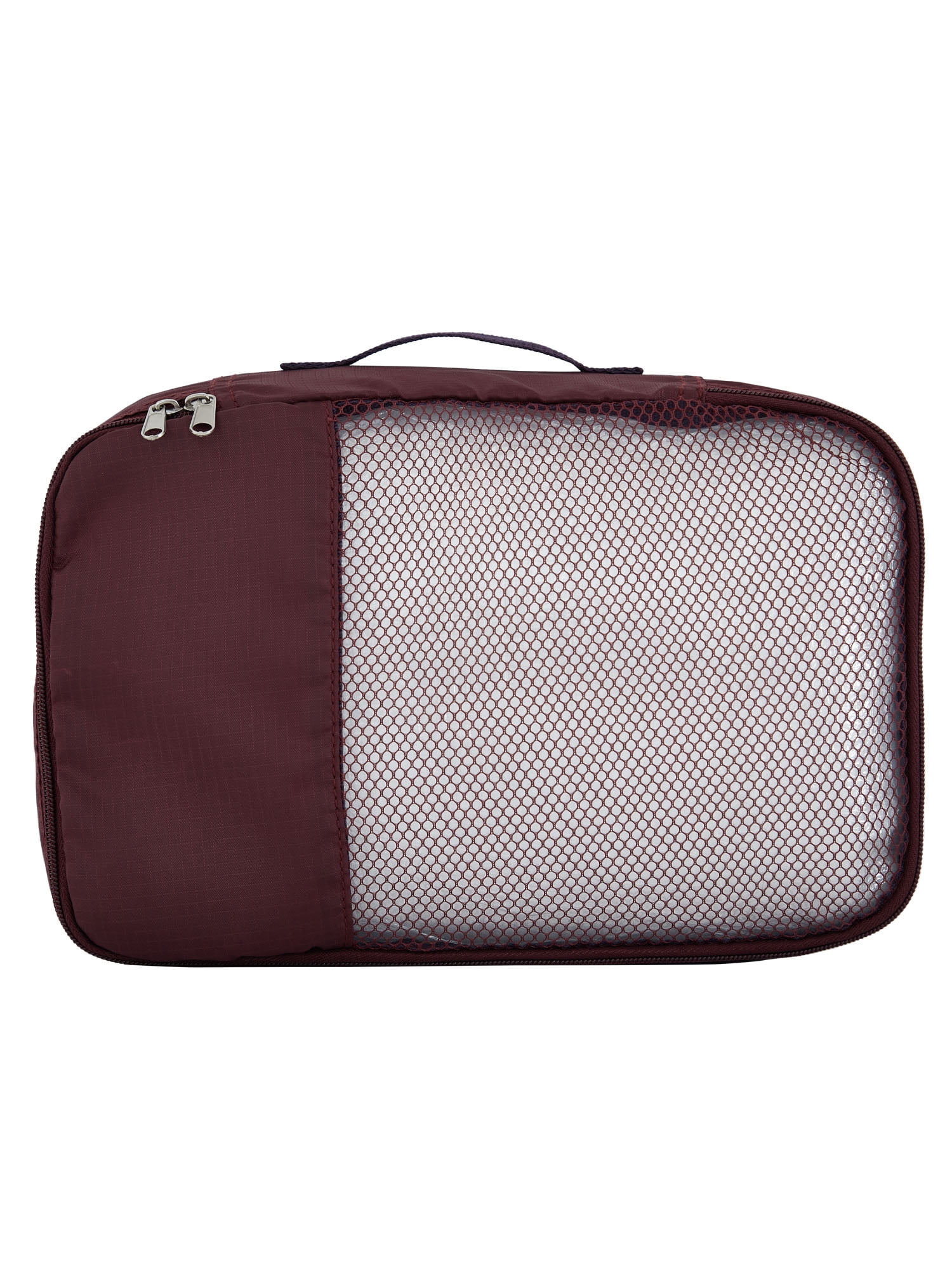 Travelers Club 3-Piece Rolling Soft side Travel Luggage Set - Mauve Wine Red