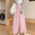 thumbnail image 4 of CQONEPT Womens Wide Leg Flowy Casual Pants Chiffon Comfortable Stretchy Pant Elastic Waist Breathable Fall Fashion Trousers, 4 of 6