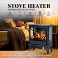 thumbnail image 7 of Fusion  Electric Fireplace Heater Portable Stove Heater Freestanding Fireplace, 5300 BTU, Realistic Flame Effect, 7 of 7