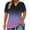 #77 Purple, variant on Staron Clearance Women Summer Tops Plus Size Dressy Summer Tunic Short Sleeve Floral Solid Trendy V Neck Tops Blouses